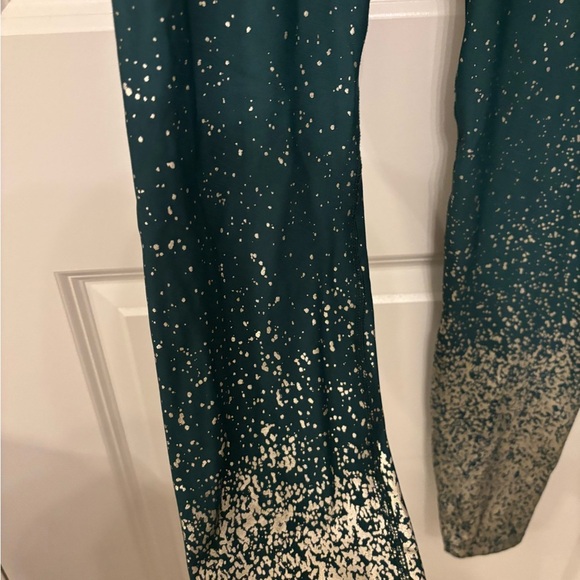Beyond Yoga green and gold metallic speckled ombre leggings size M - Picture 7 of 12